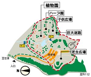 植物園区の地図の画像
