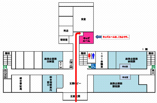 村山総合支庁本庁舎キッズルームへの行き方