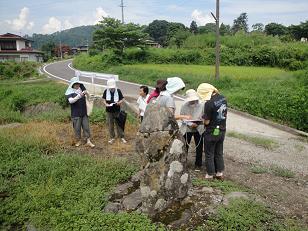 萩野ワークショップ現地点検の様子